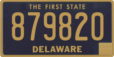 DE license plate 879820