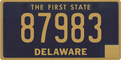 DE license plate 87983