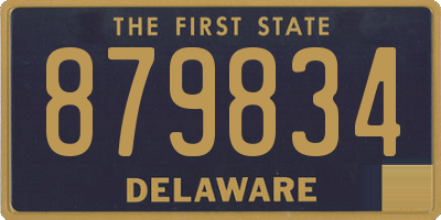 DE license plate 879834