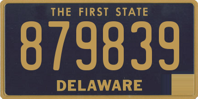 DE license plate 879839