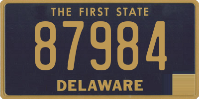 DE license plate 87984