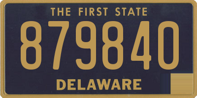 DE license plate 879840