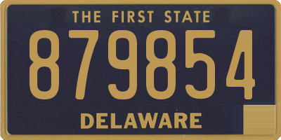 DE license plate 879854