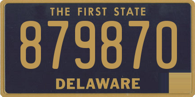 DE license plate 879870