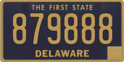 DE license plate 879888