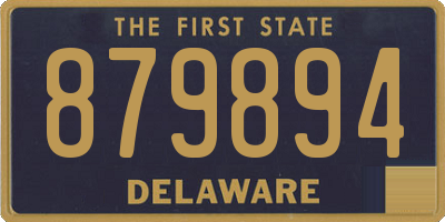 DE license plate 879894