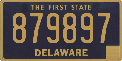 DE license plate 879897