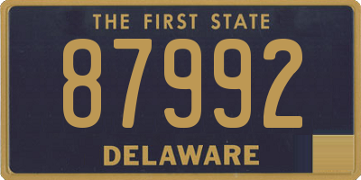 DE license plate 87992