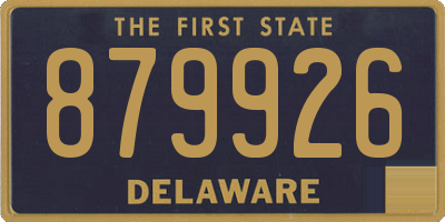 DE license plate 879926