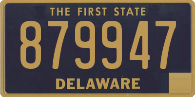 DE license plate 879947