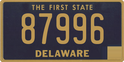 DE license plate 87996