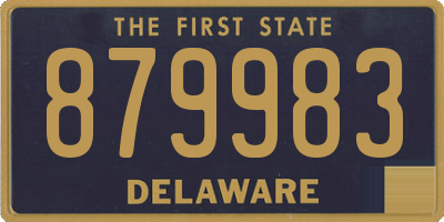 DE license plate 879983