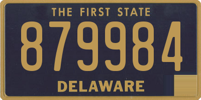 DE license plate 879984