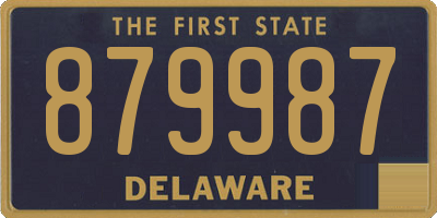 DE license plate 879987