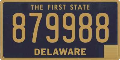 DE license plate 879988