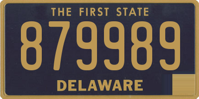 DE license plate 879989