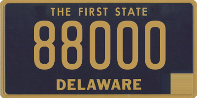 DE license plate 88000