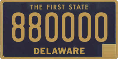DE license plate 880000