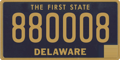 DE license plate 880008