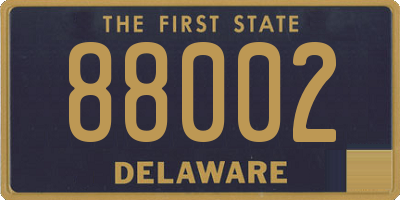 DE license plate 88002