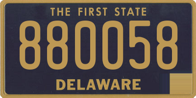 DE license plate 880058