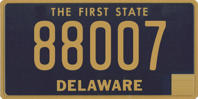 DE license plate 88007