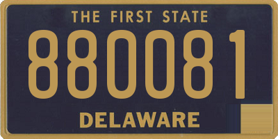 DE license plate 880081