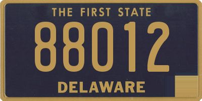 DE license plate 88012