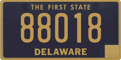 DE license plate 88018