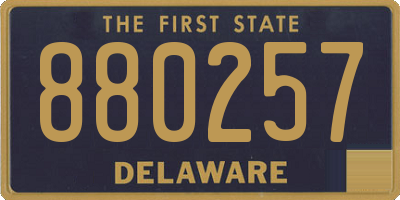 DE license plate 880257