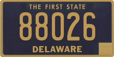 DE license plate 88026