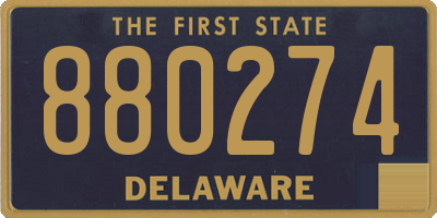 DE license plate 880274