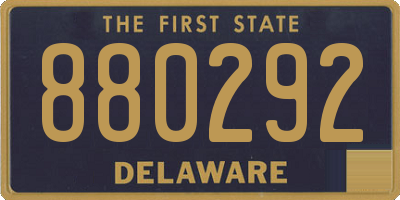 DE license plate 880292