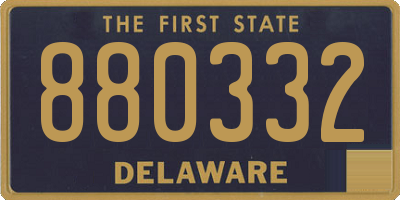 DE license plate 880332