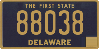 DE license plate 88038