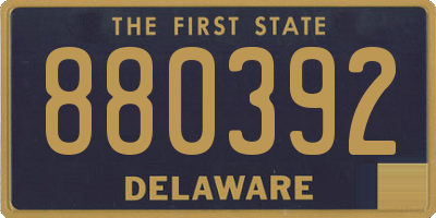 DE license plate 880392
