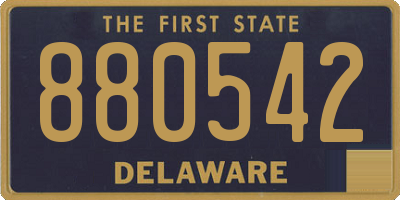 DE license plate 880542