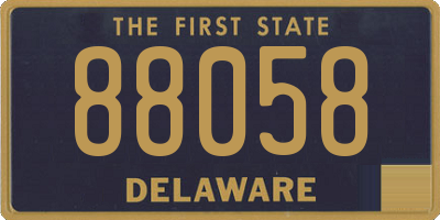 DE license plate 88058