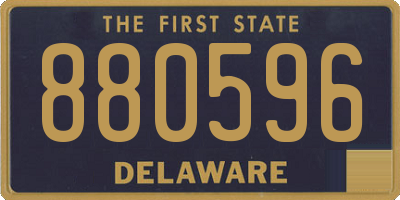 DE license plate 880596