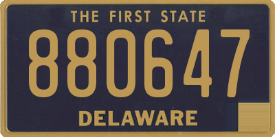 DE license plate 880647