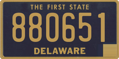 DE license plate 880651