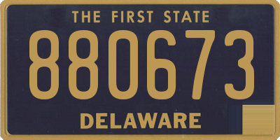 DE license plate 880673