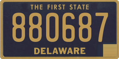 DE license plate 880687