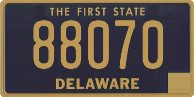 DE license plate 88070