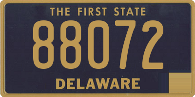 DE license plate 88072