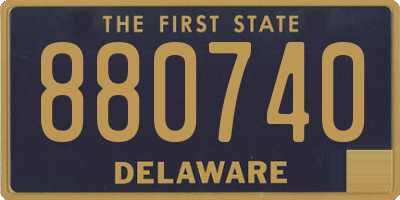 DE license plate 880740