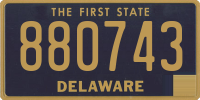 DE license plate 880743