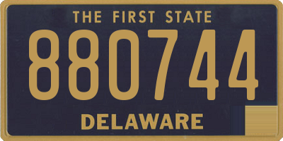 DE license plate 880744