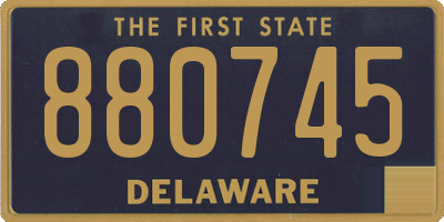 DE license plate 880745