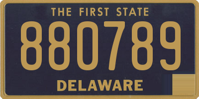 DE license plate 880789